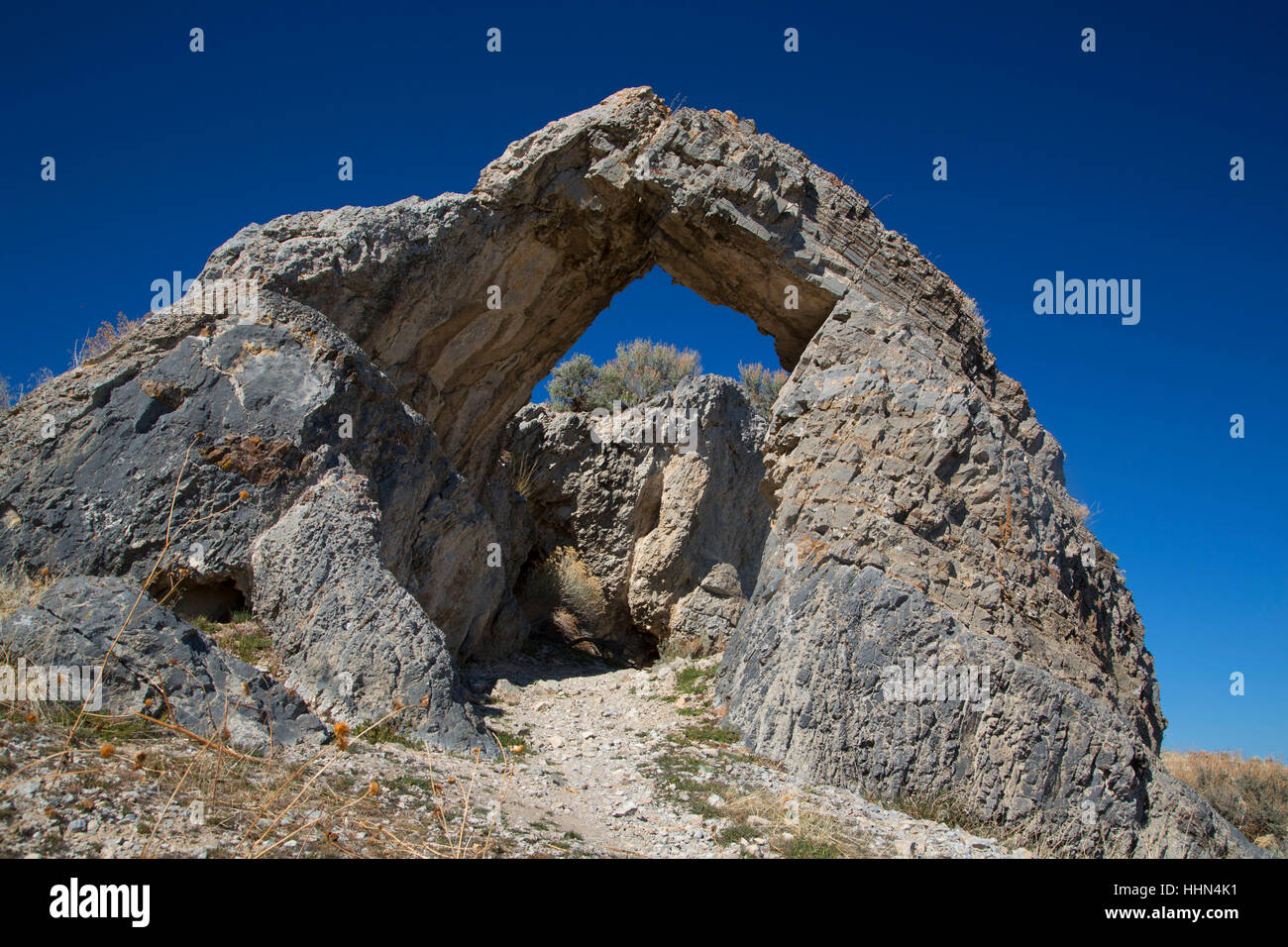 Chinese Arch, Golden Spike National Historic Site, Box Elder County, Utah Stock Photo
