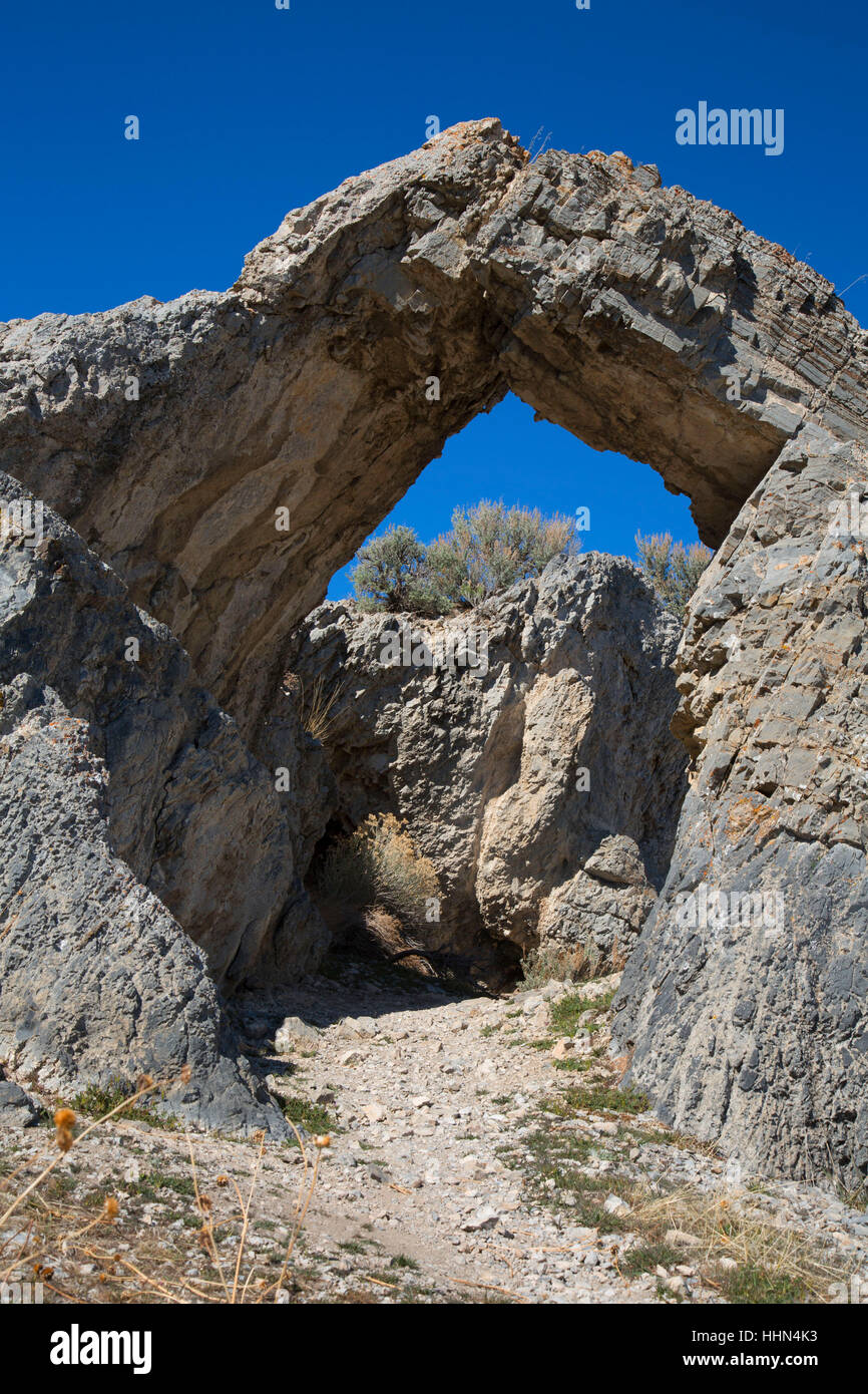 Chinese Arch, Golden Spike National Historic Site, Box Elder County, Utah Stock Photo