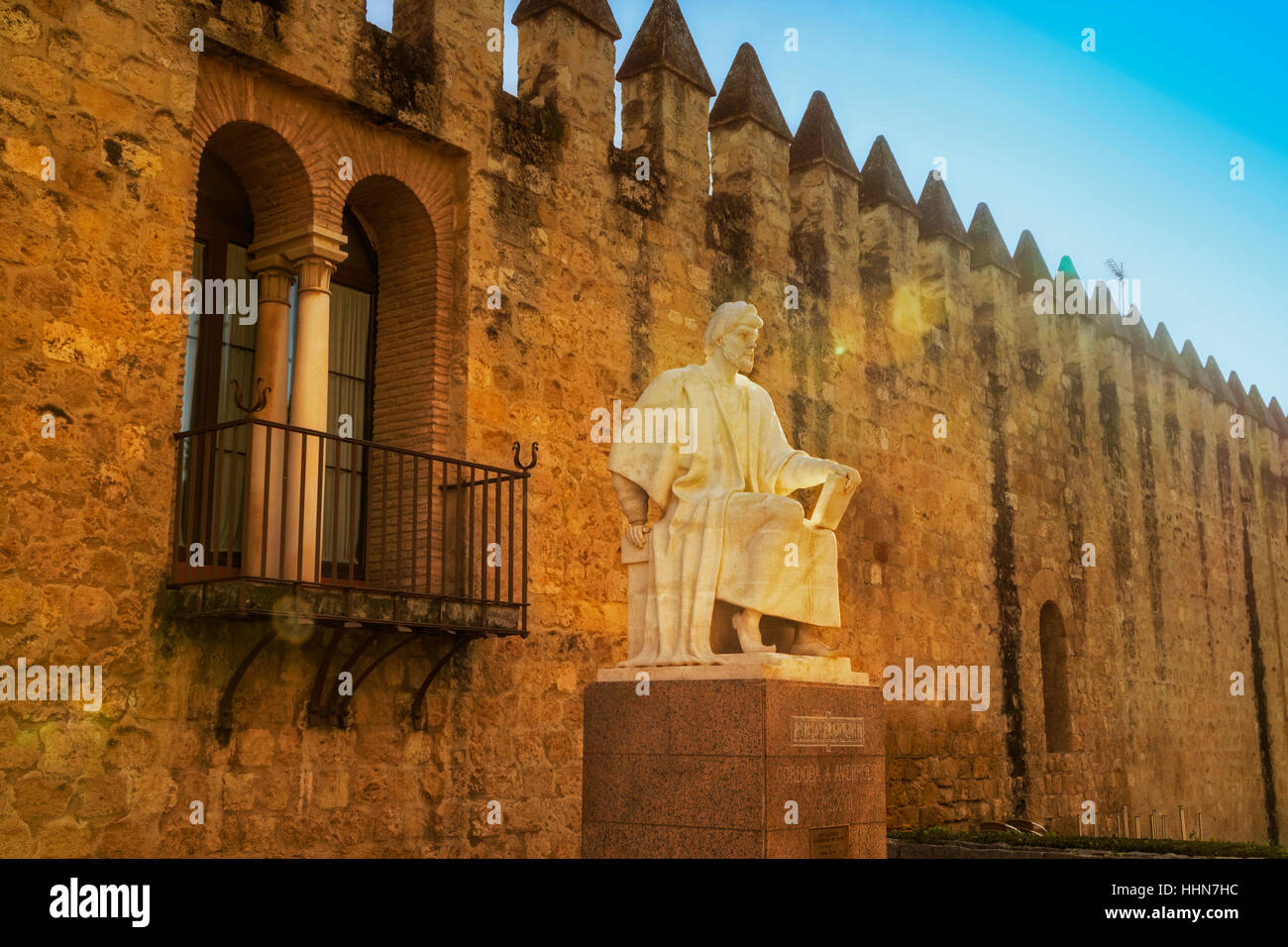Polymath Statues Cordoba, Cordoba Province, Andalusia, southern Spain. Statue of ...