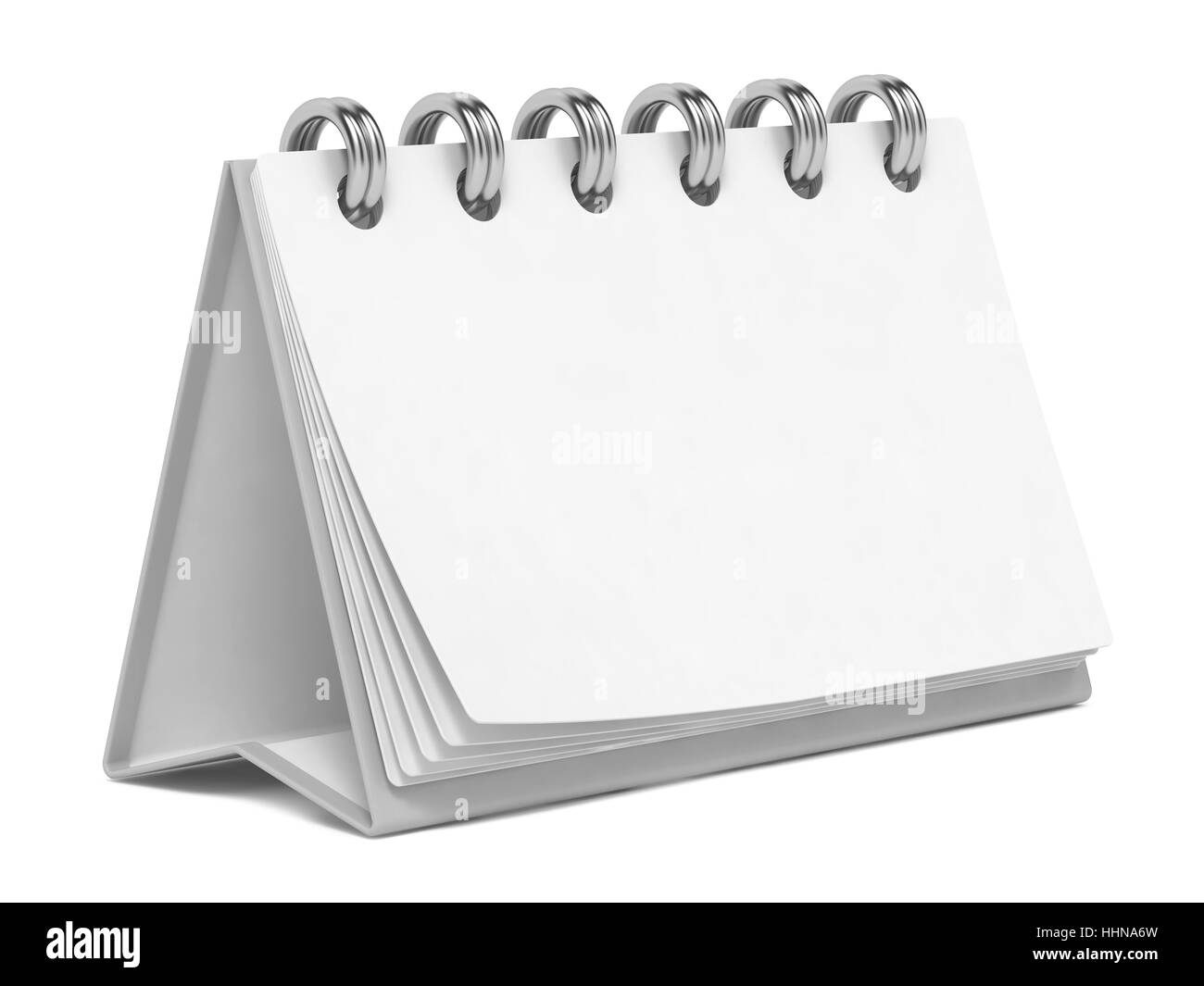 Blank Desktop Calendar Isolated on White Background Stock Photo Alamy