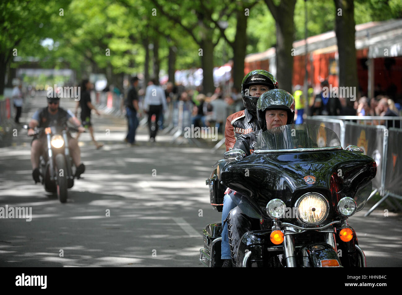 WROCLAW, POLAND - MAY 17: FH-DCE Super Rally 2013 event. Bikers, bikes and rally participants. Stock Photo