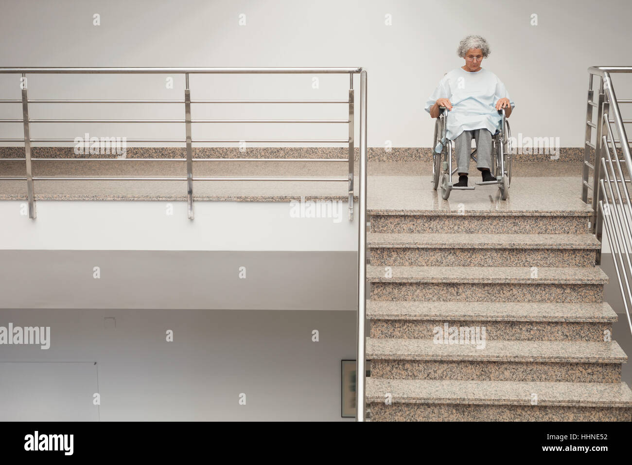 Wheelchair stairs top hi-res stock photography and images - Alamy