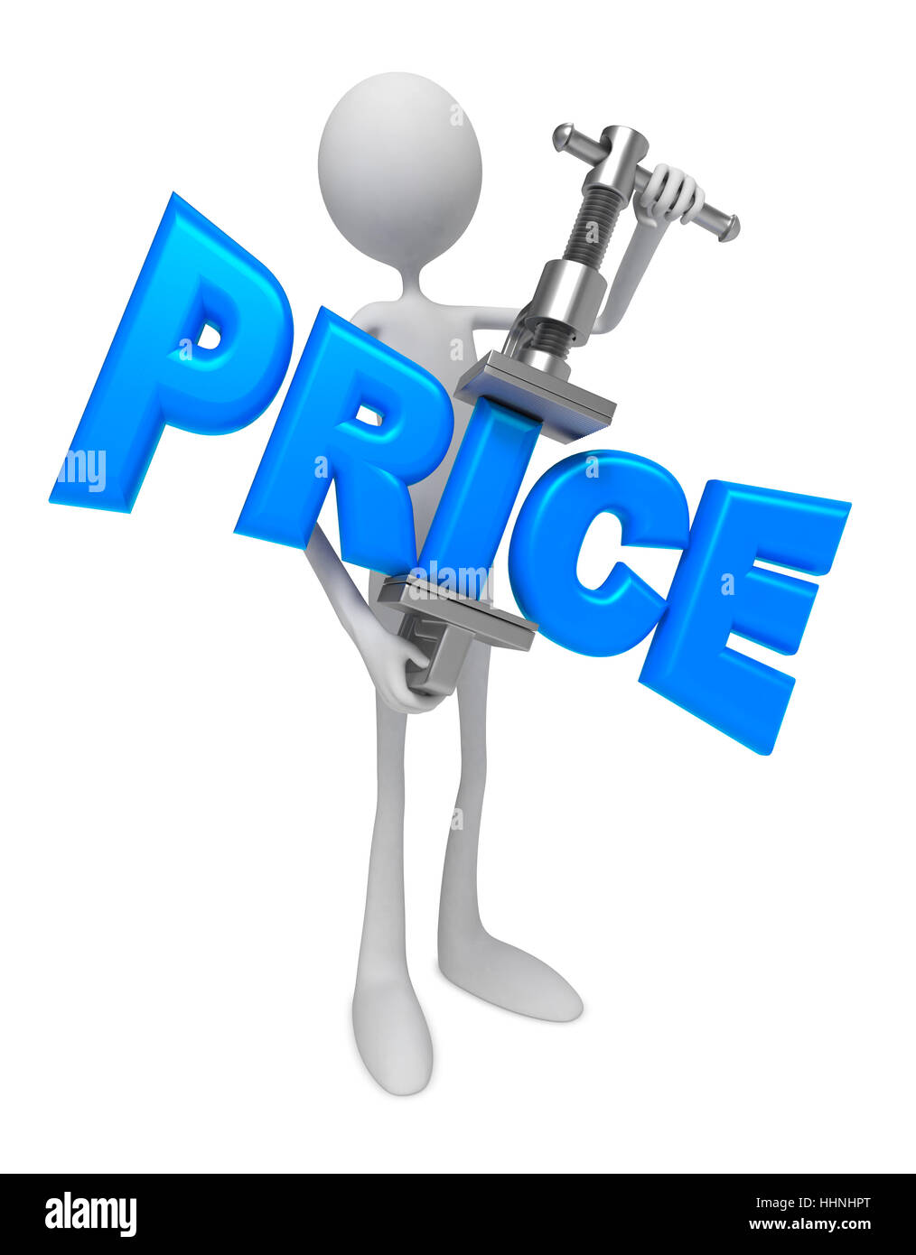 Person Compressing the Prices in Manual Press. Reduction of Prices Concept Stock Photo Alamy