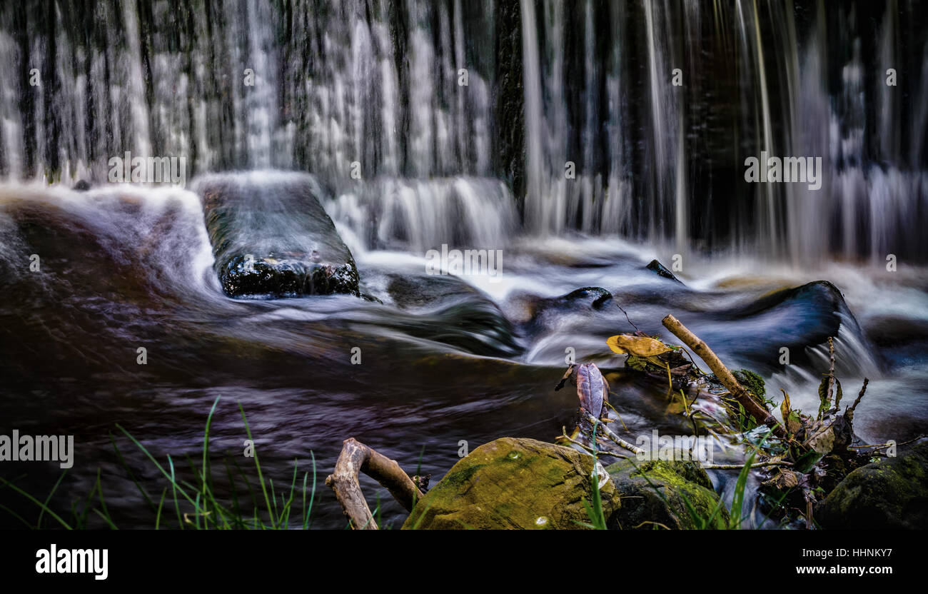 Fine Art Slow Shutter Speed Waterfall Lancashire UK Stock Photo Alamy