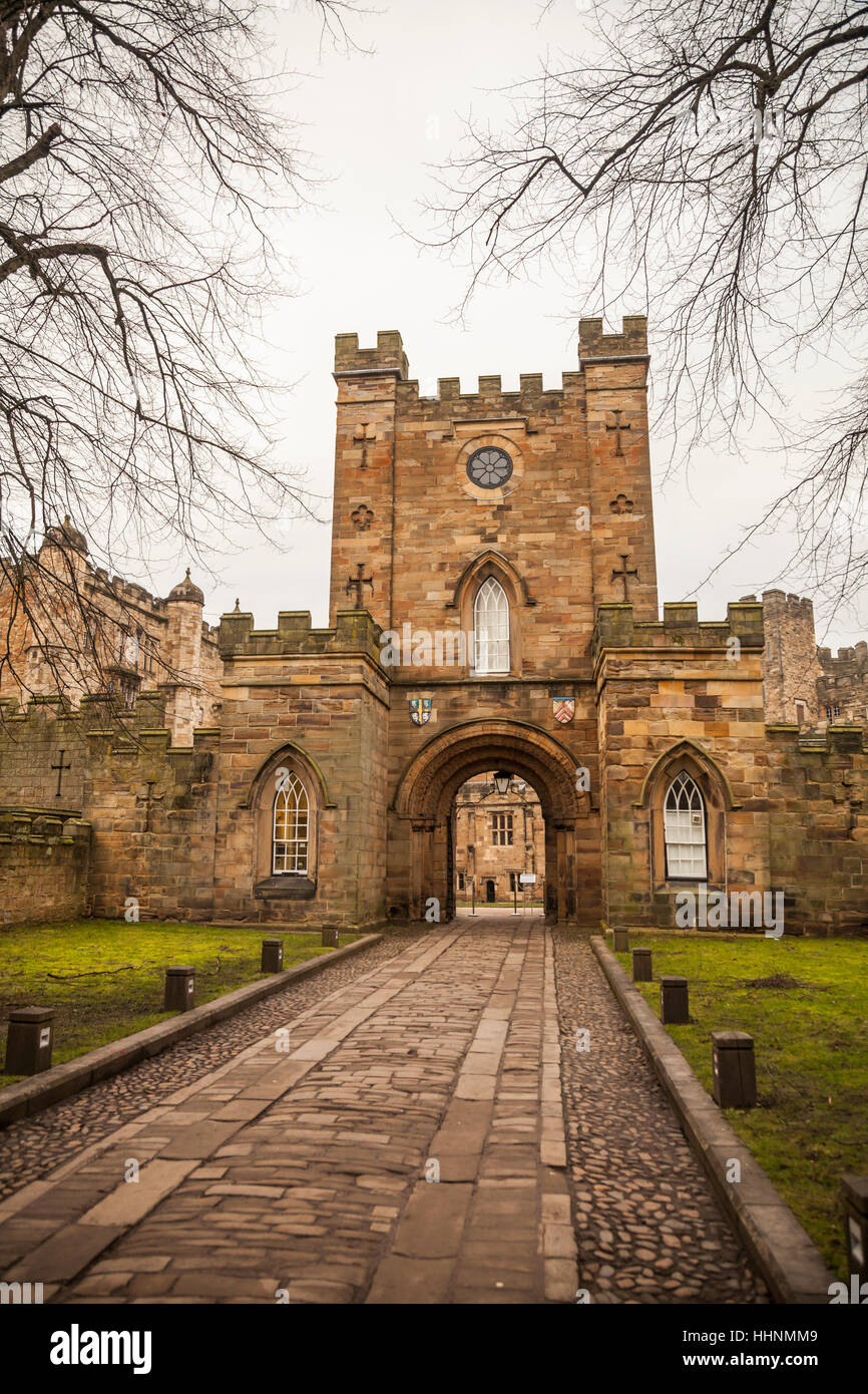 Durham Castle, now student accommodation in north east England Stock ...