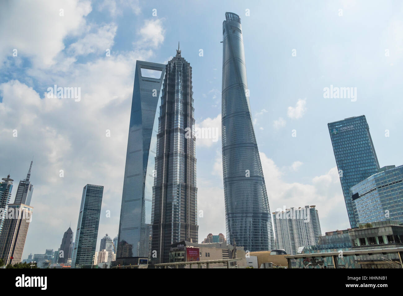 Skyscrapers of Pudong New Area, Shanghai, China Stock Photo