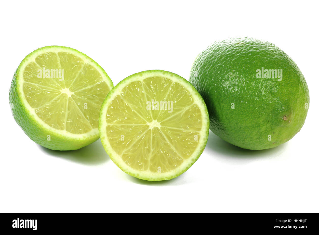 limes isolated on white background Stock Photo