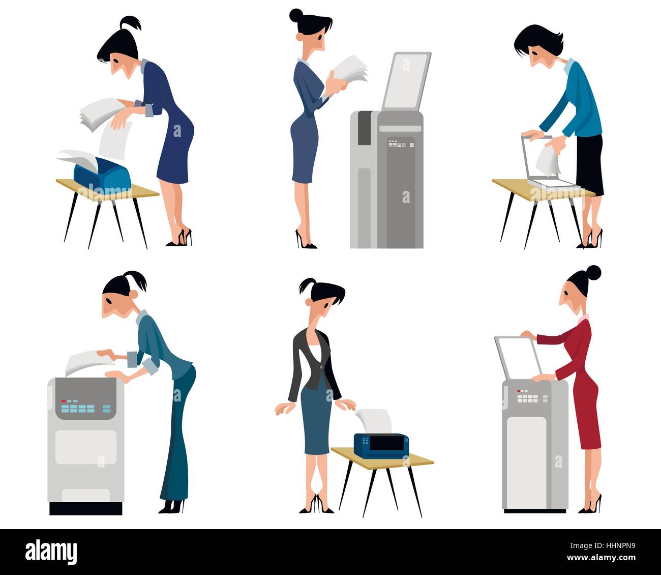 Vector illustration of a six businesswomen set Stock Vector Image & Art ...