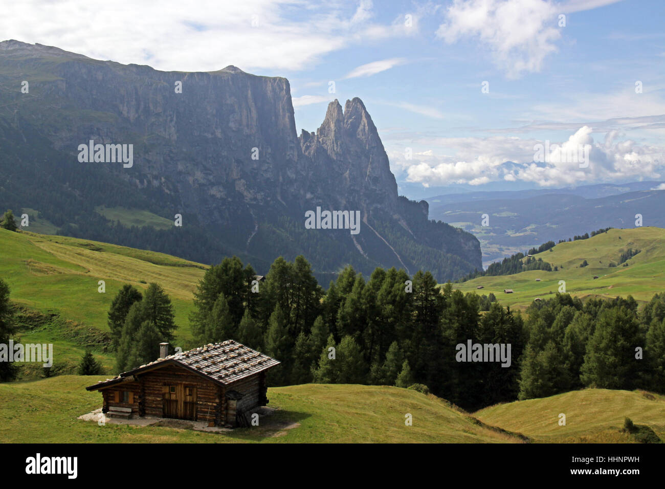 dolomites, south tyrol, top of the mountain, mountain shelter, lodge, hut, Stock Photo