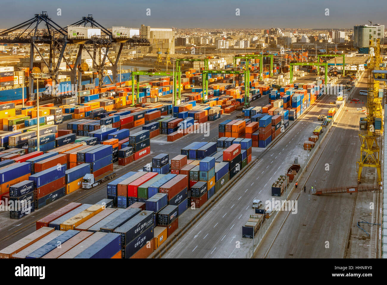 Container Port Of Casablanca Morocco North Africa Stock Photo