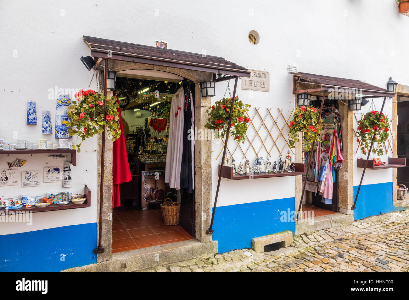 Shopping Outlets Obidos Town Portugal Stock Photo Alamy