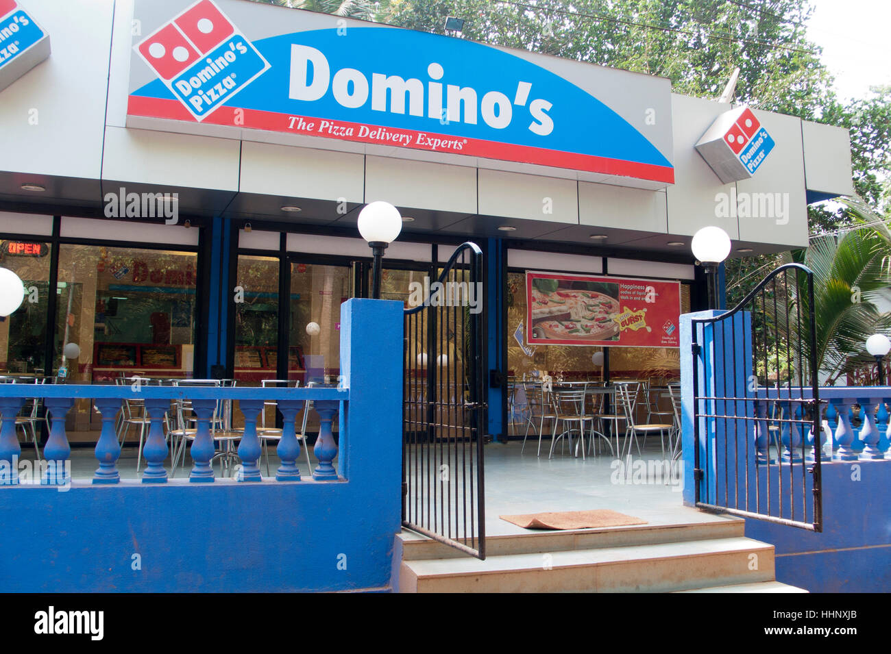 Domino's pizza shop Anjuna Goa India Stock Photo