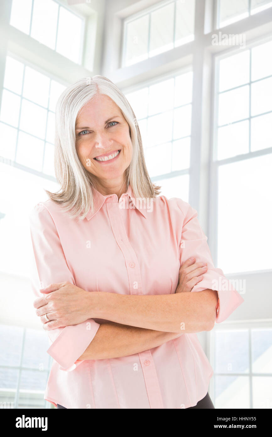 Portrait of smiling Caucasian woman Stock Photo - Alamy