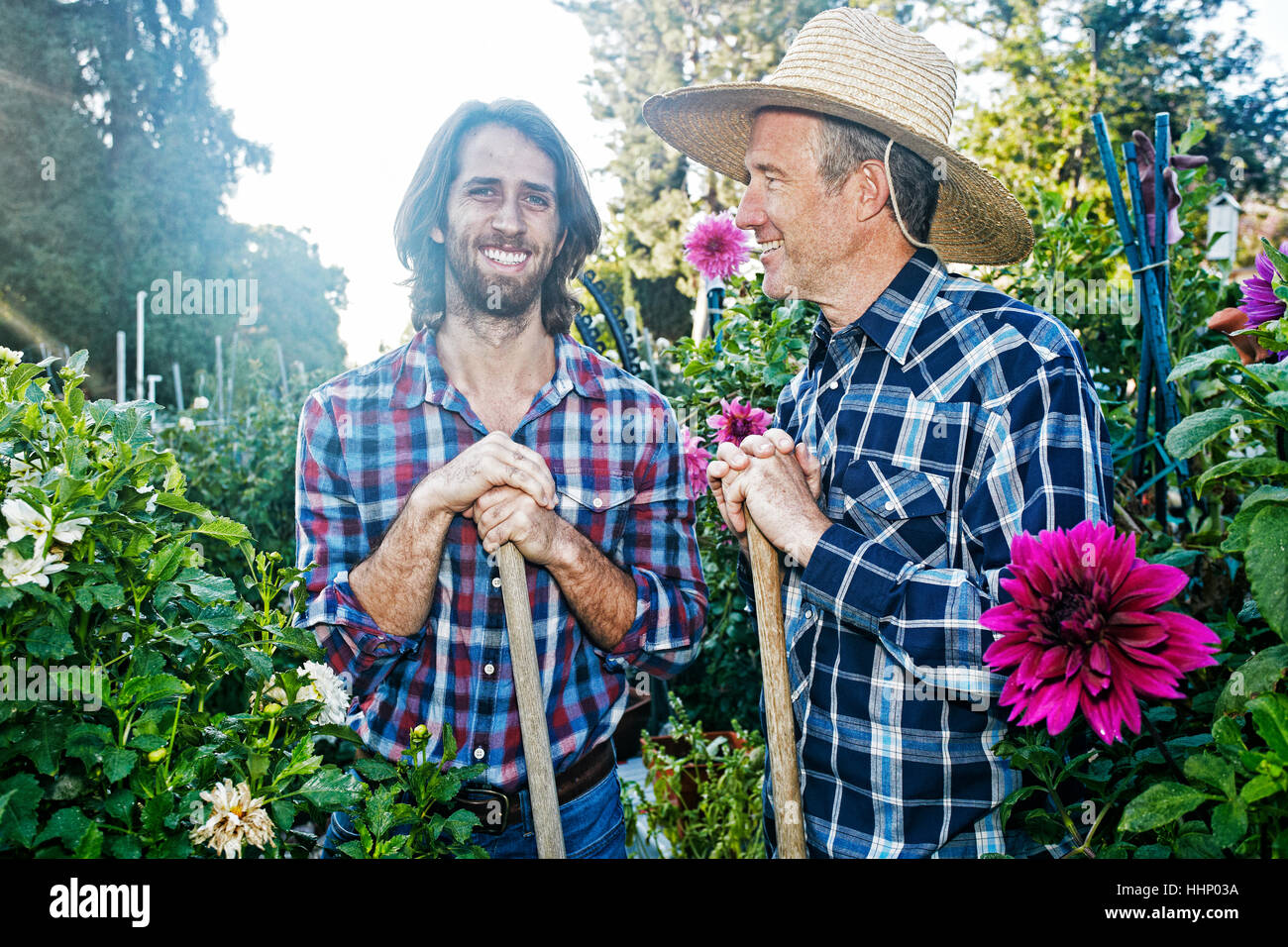 Mature man standing in garden hi-res stock photography and images - Alamy