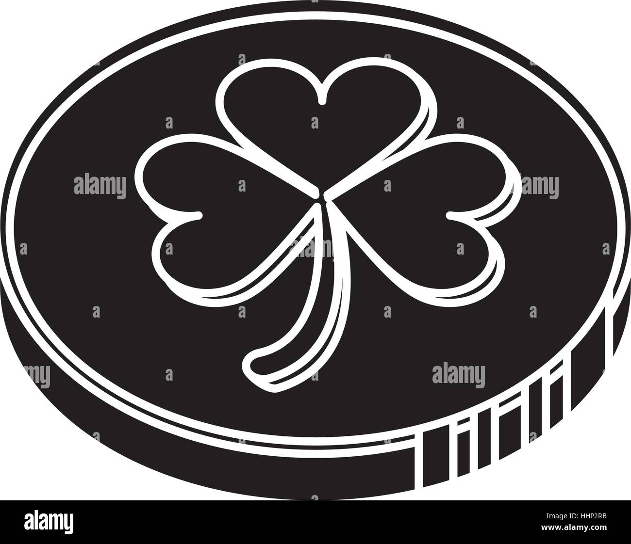 silhouette st patrick day coin sign Stock Vector Image & Art - Alamy