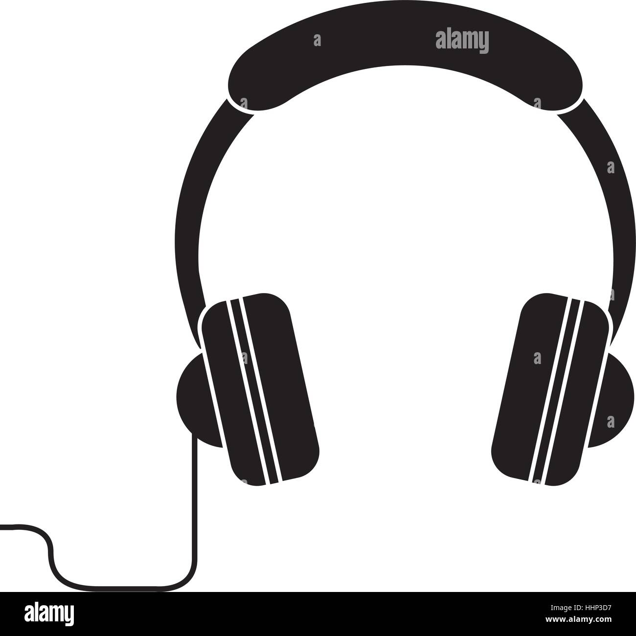 silhouette headphones music listen mobile Stock Vector Image & Art Alamy