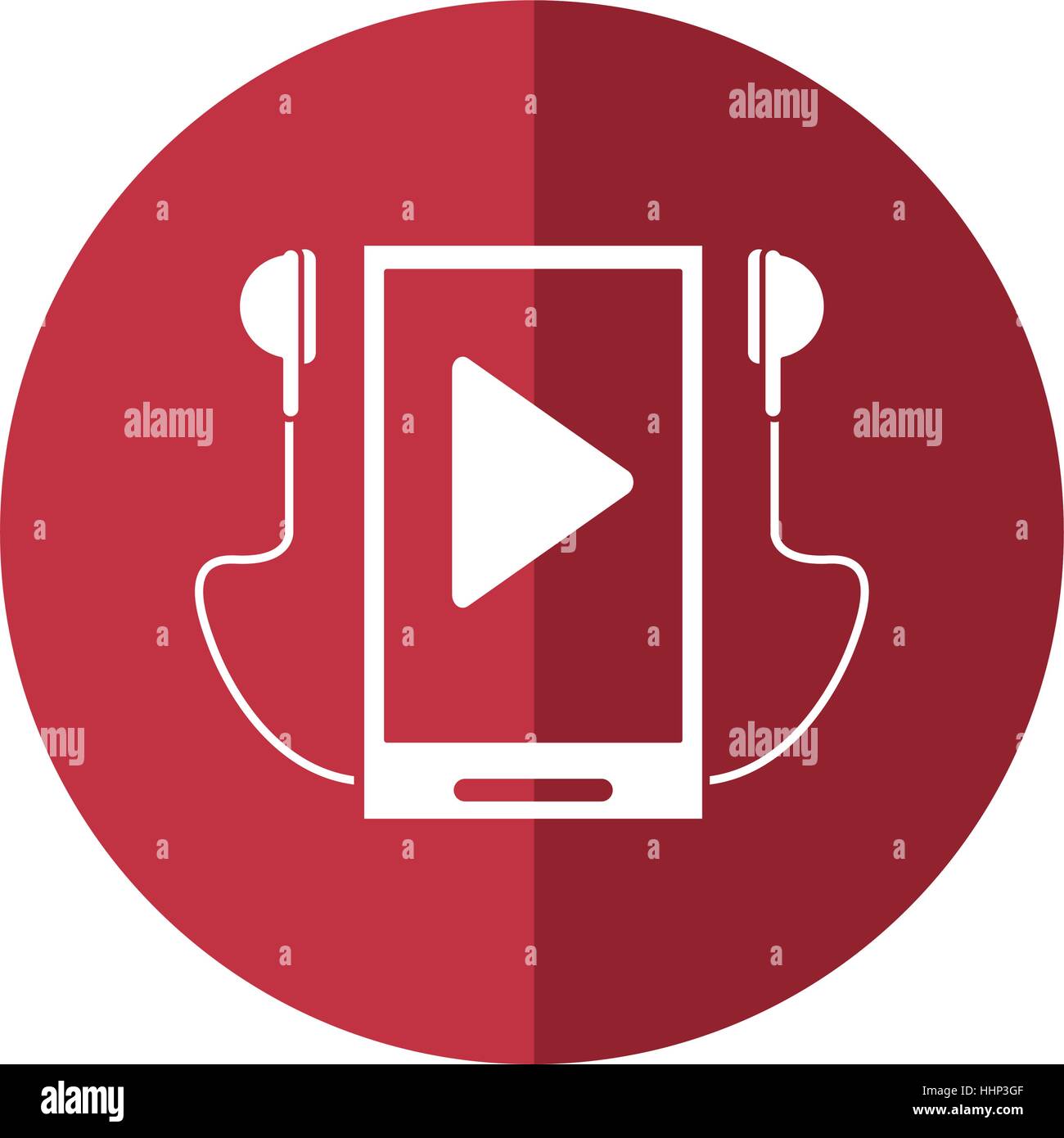 smartphone mobile music earphones audio shadow Stock Vector Image & Art ...