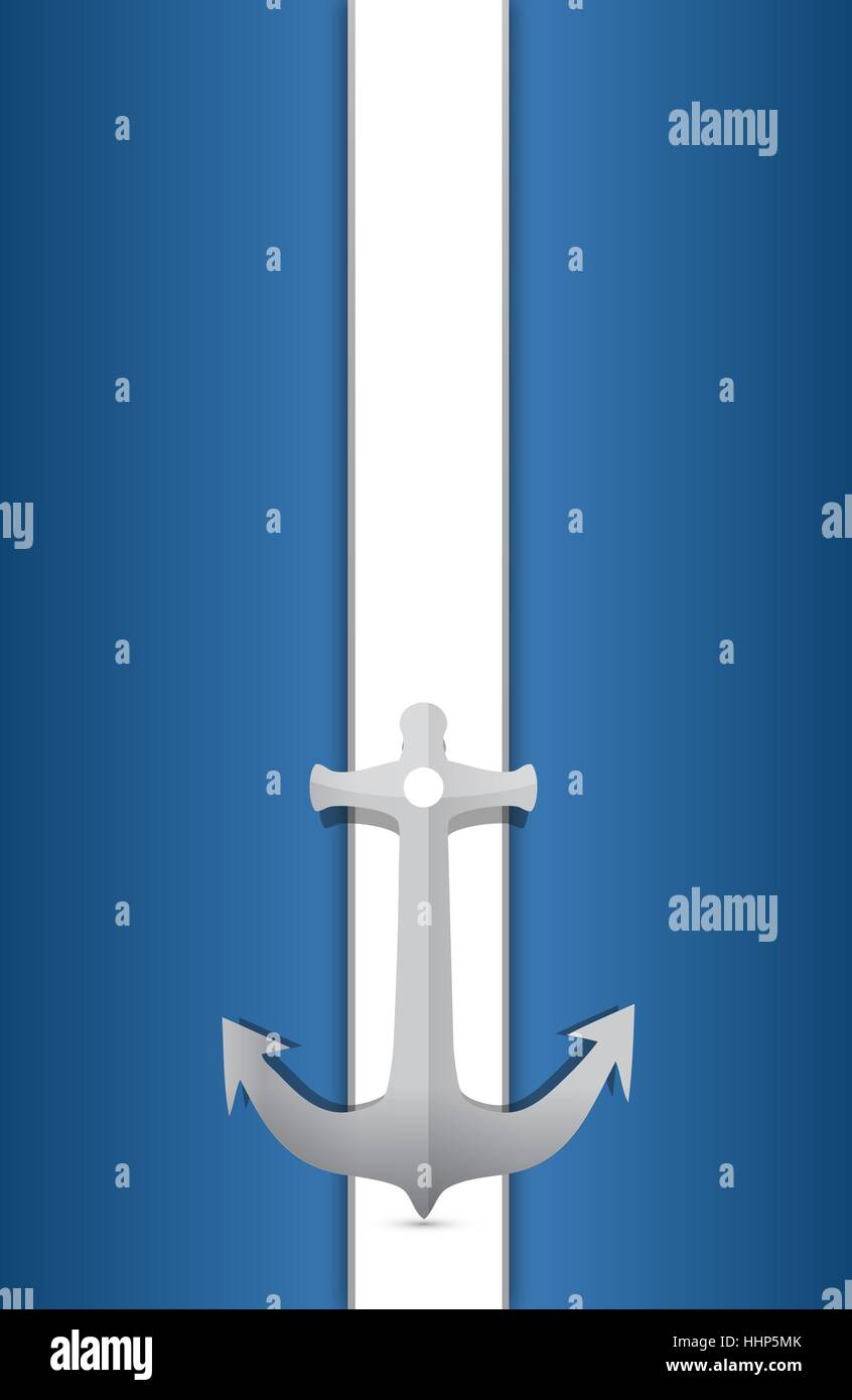 anchor and blue and white background illustration design Stock Photo ...