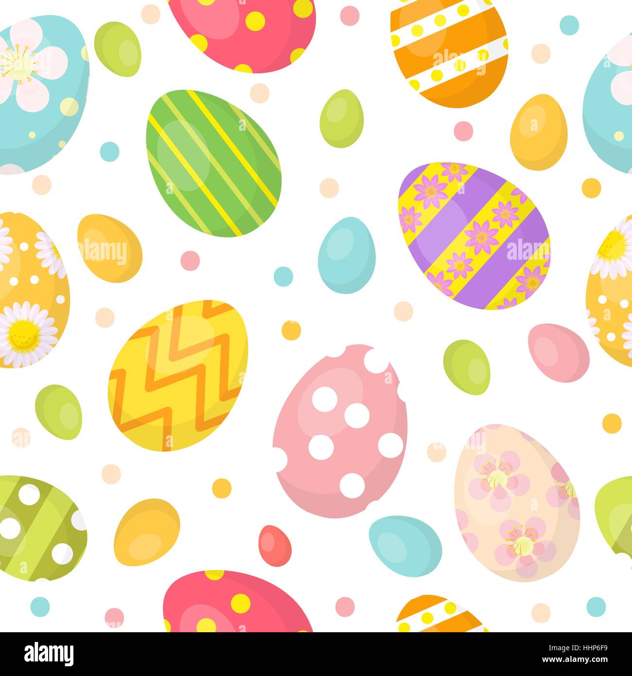 Easter eggs cute seamless pattern, endless backdrop. Colorful ...