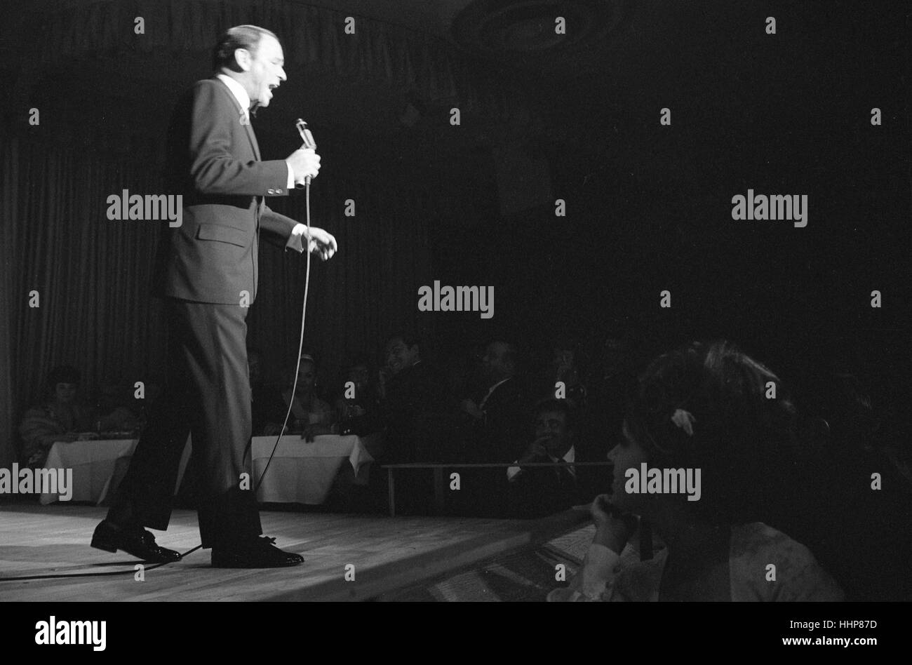 Frank Sinatra on stage Stock Photo