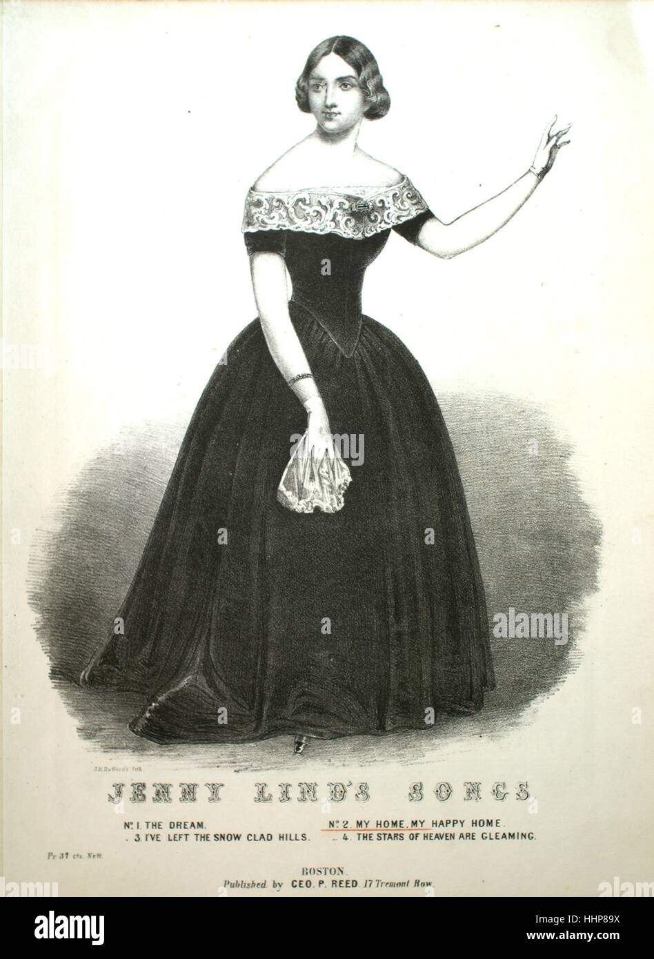 Sheet music cover image of the song 'Jenny Lind's Songs No 2 My Home