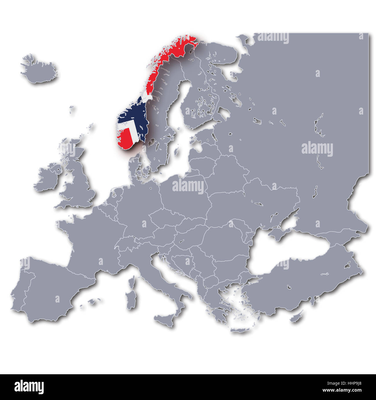 Nordic countries map hi-res stock photography and images - Alamy