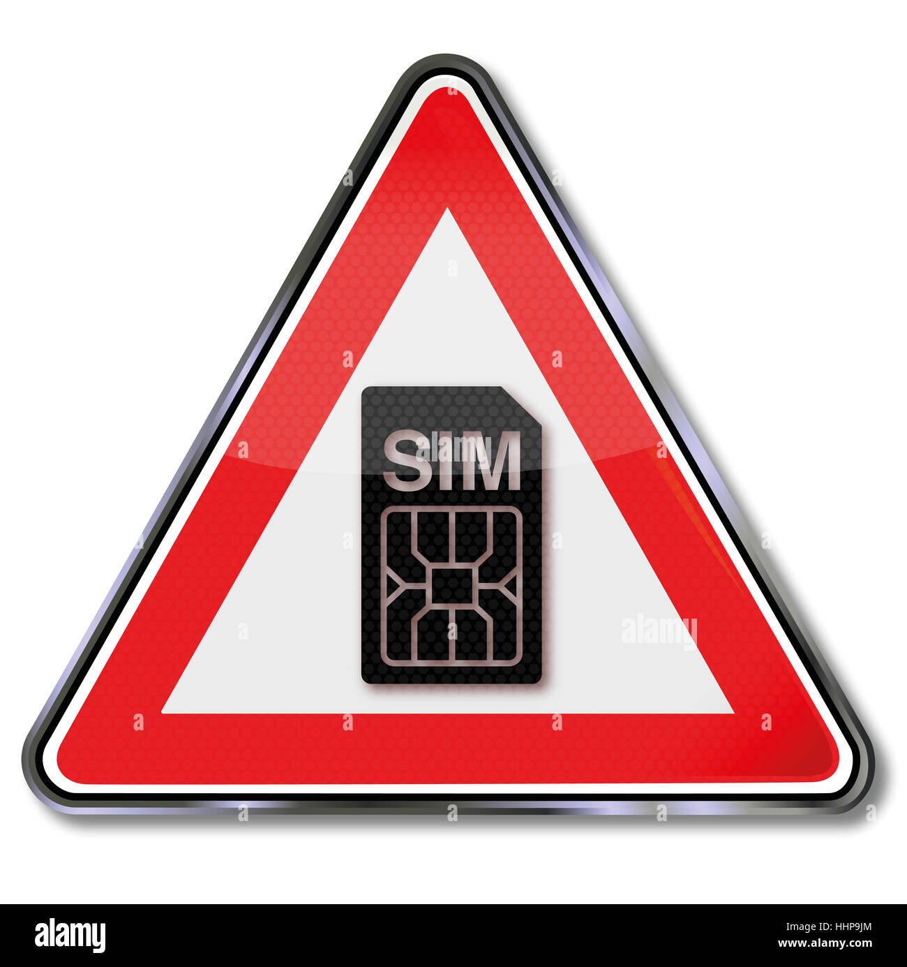 shield sim card Stock Photo