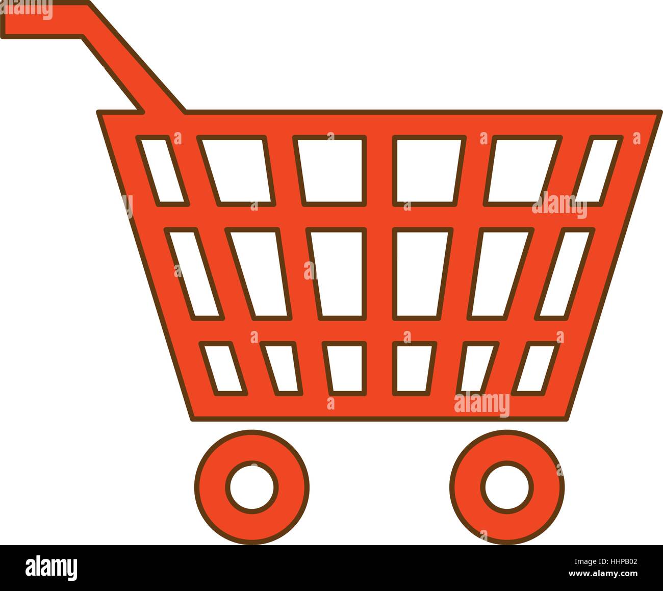 red shopping cart icon over white background. vector illustration Stock ...