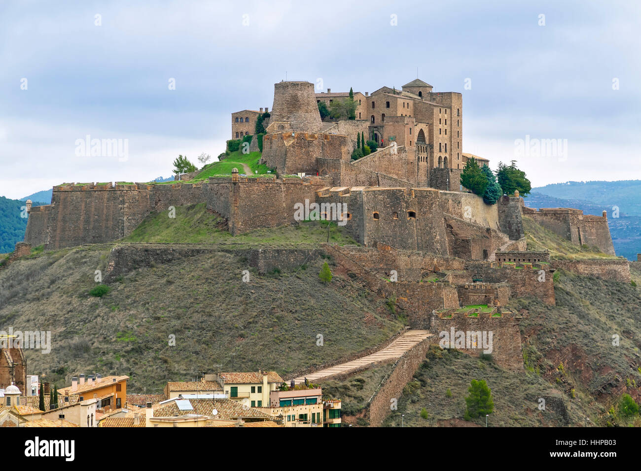 historical, hill, stone, blank, european, caucasian, europe, spain, fortress, Stock Photo