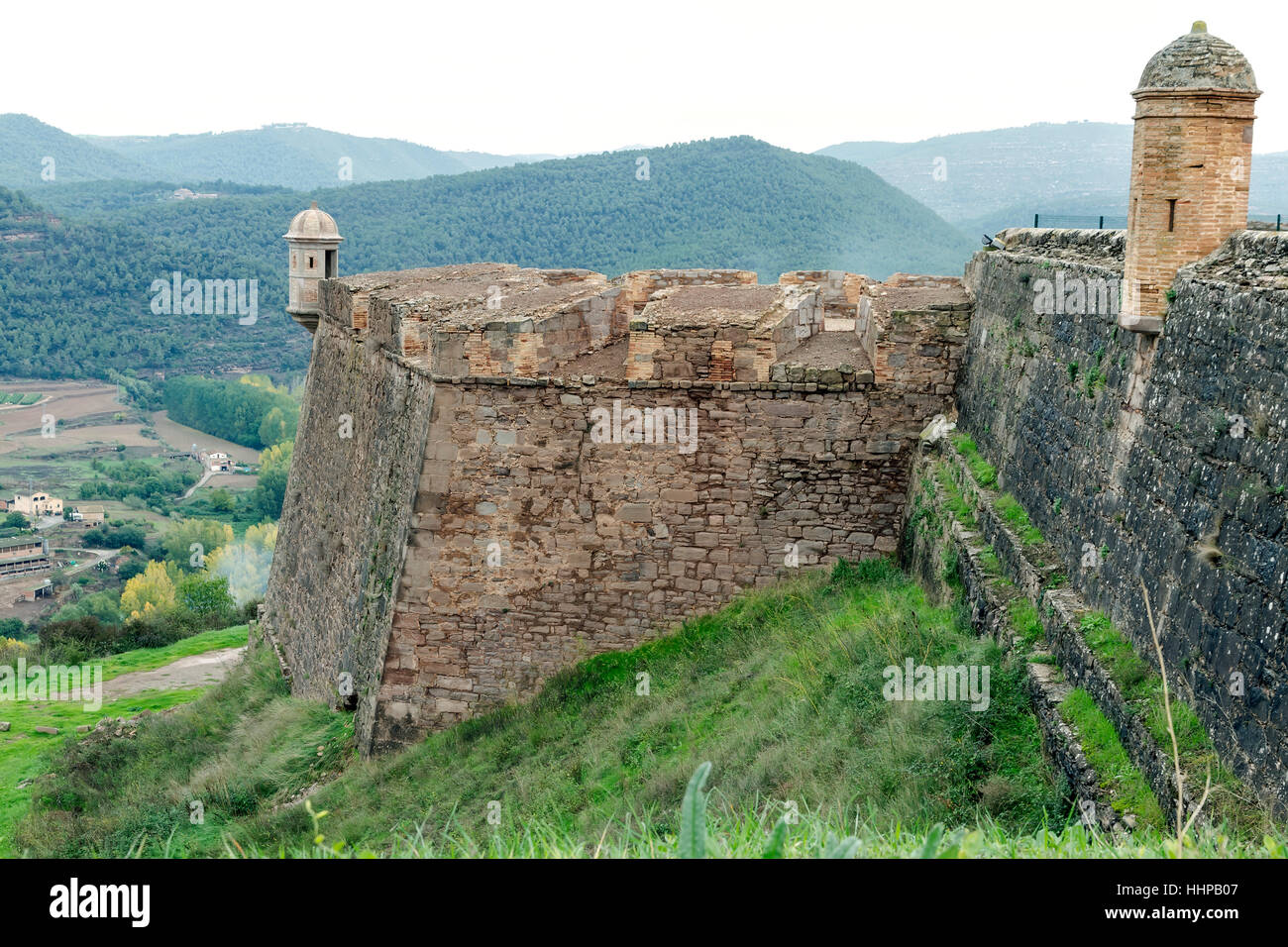historical, hill, stone, blank, european, caucasian, europe, spain, fortress, Stock Photo