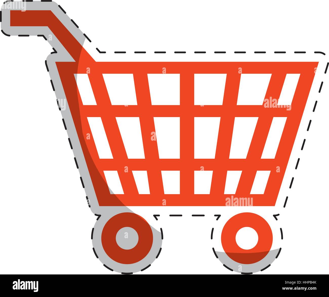 red shopping cart icon over white background. vector illustration Stock ...