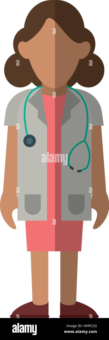 doctor woman stethoscope medical professional Stock Vector Image & Art ...