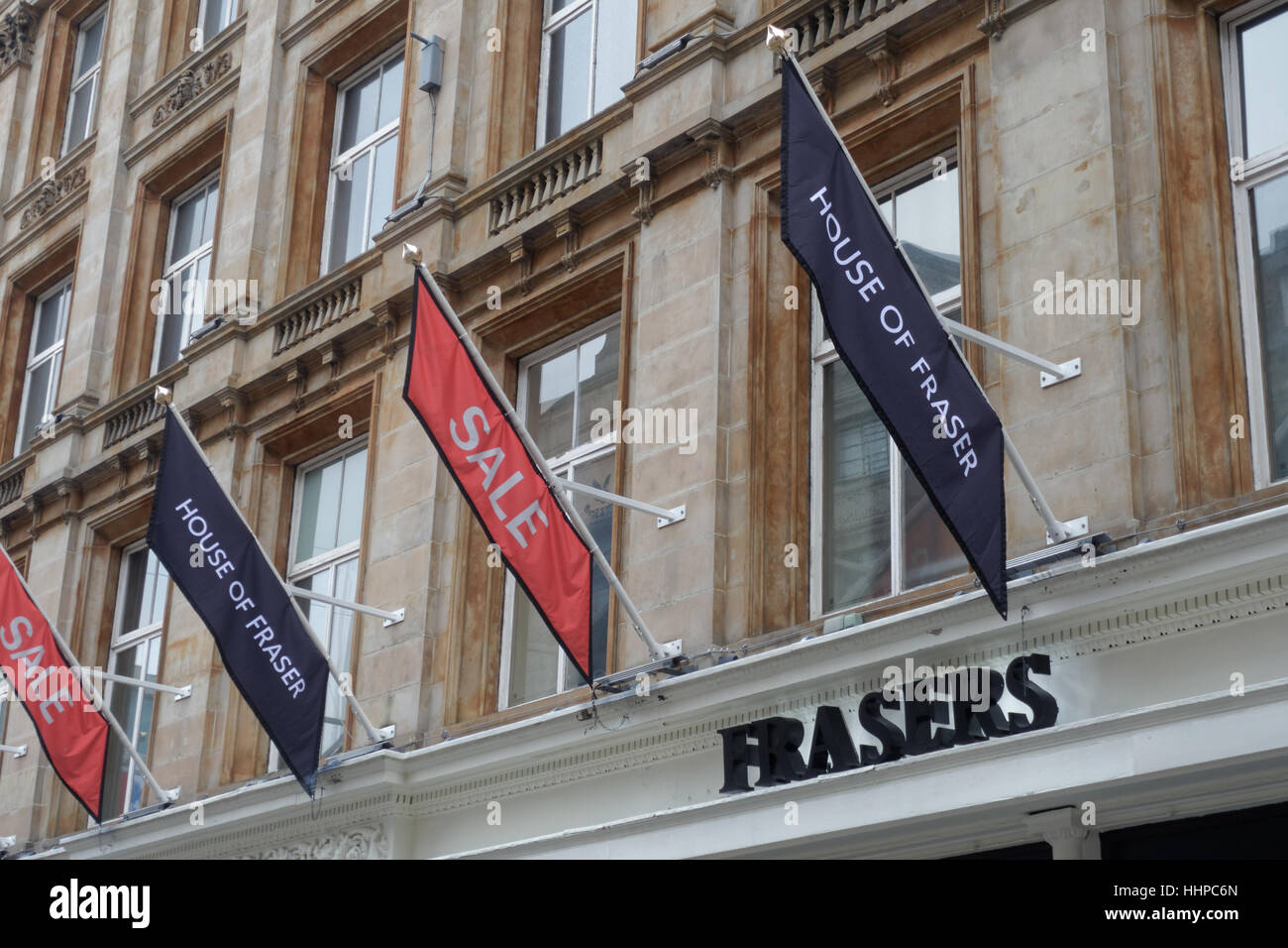 House of Fraser Glasgow sign banner sale Stock Photo Alamy