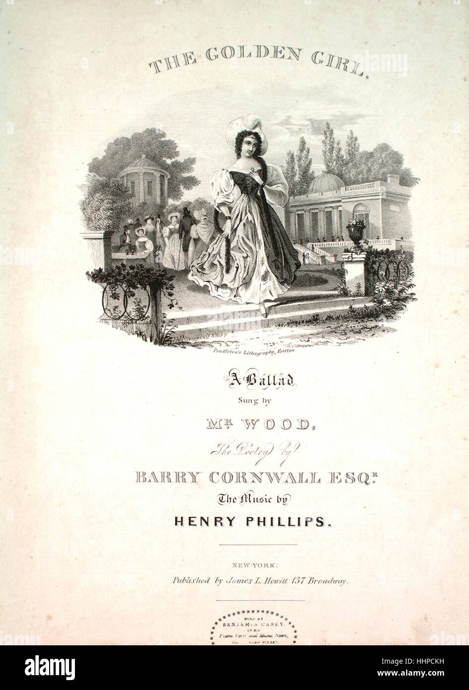 Sheet music cover image of the song 'The Golden Girl A Ballad', with ...