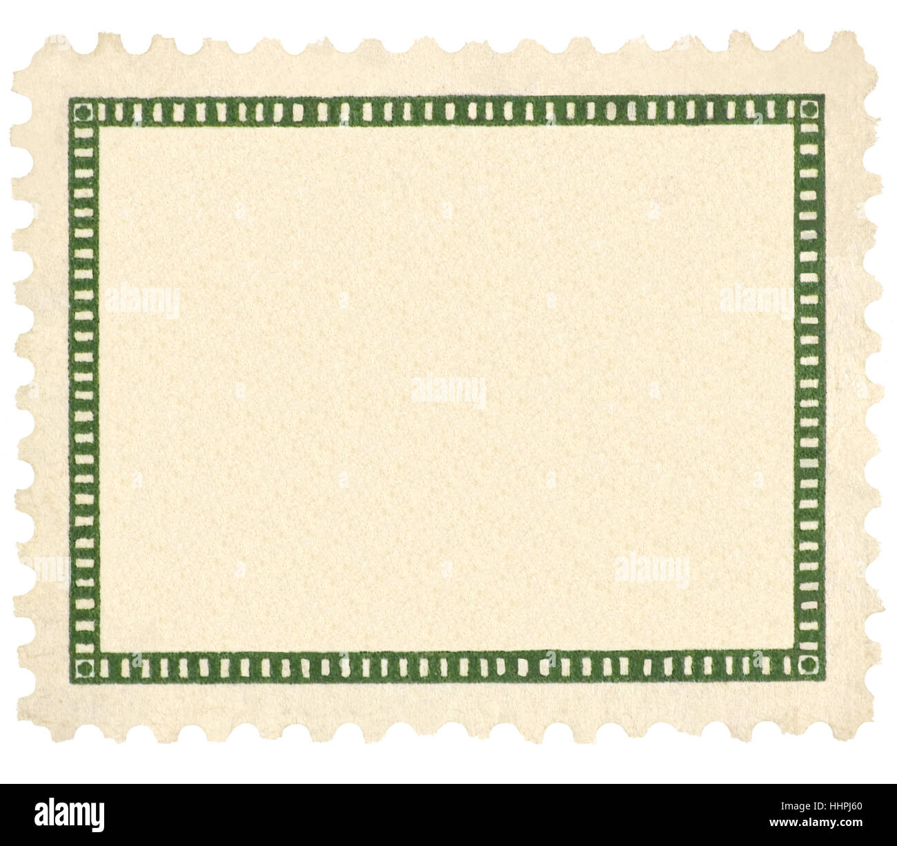 Blank Vintage Postage Edge Stamp Copy Space Background, Horizontal