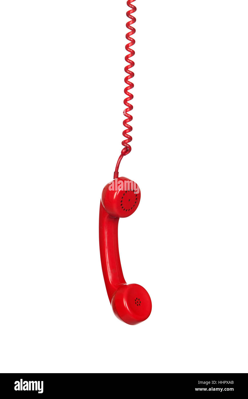 telephone, phone, call, communication, cable, current conduction, red