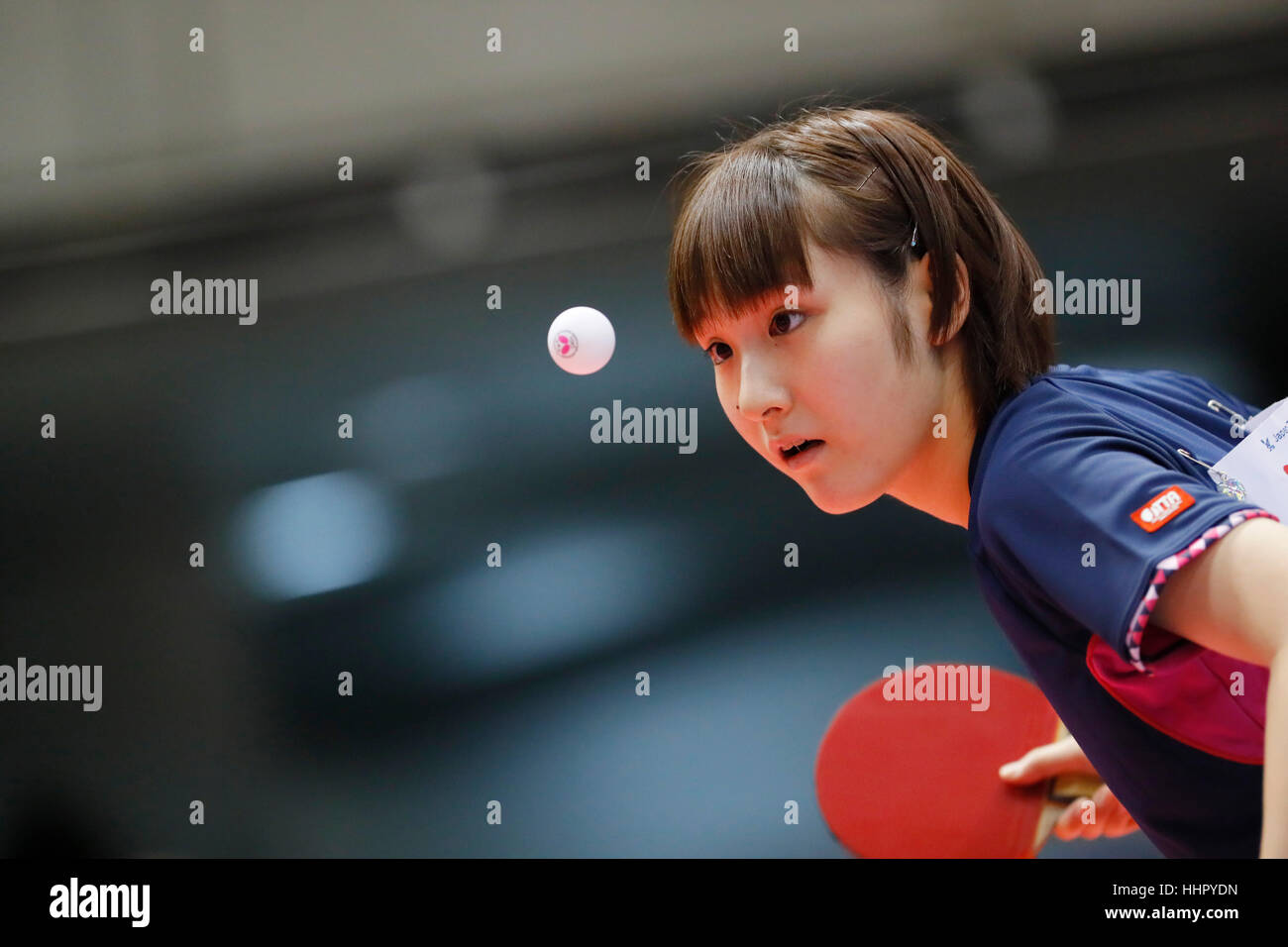 Miyu Kato seen at the All Japan Table Tennis Championships Women's