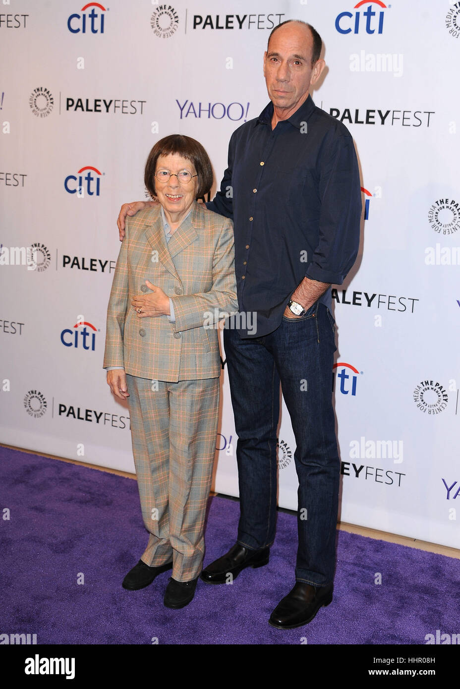Beverly Hills, USA. 11th Sep, 2017. Linda Hunt and Miguel Ferrer at the 11th Annual PaleyFest Fall Preview of Univision's 'NCIS: Los Angeles' at the Paley Center for the Media in Beverly Hills. Credit: Pgsk/Media Punch/Alamy Live News Stock Photo
