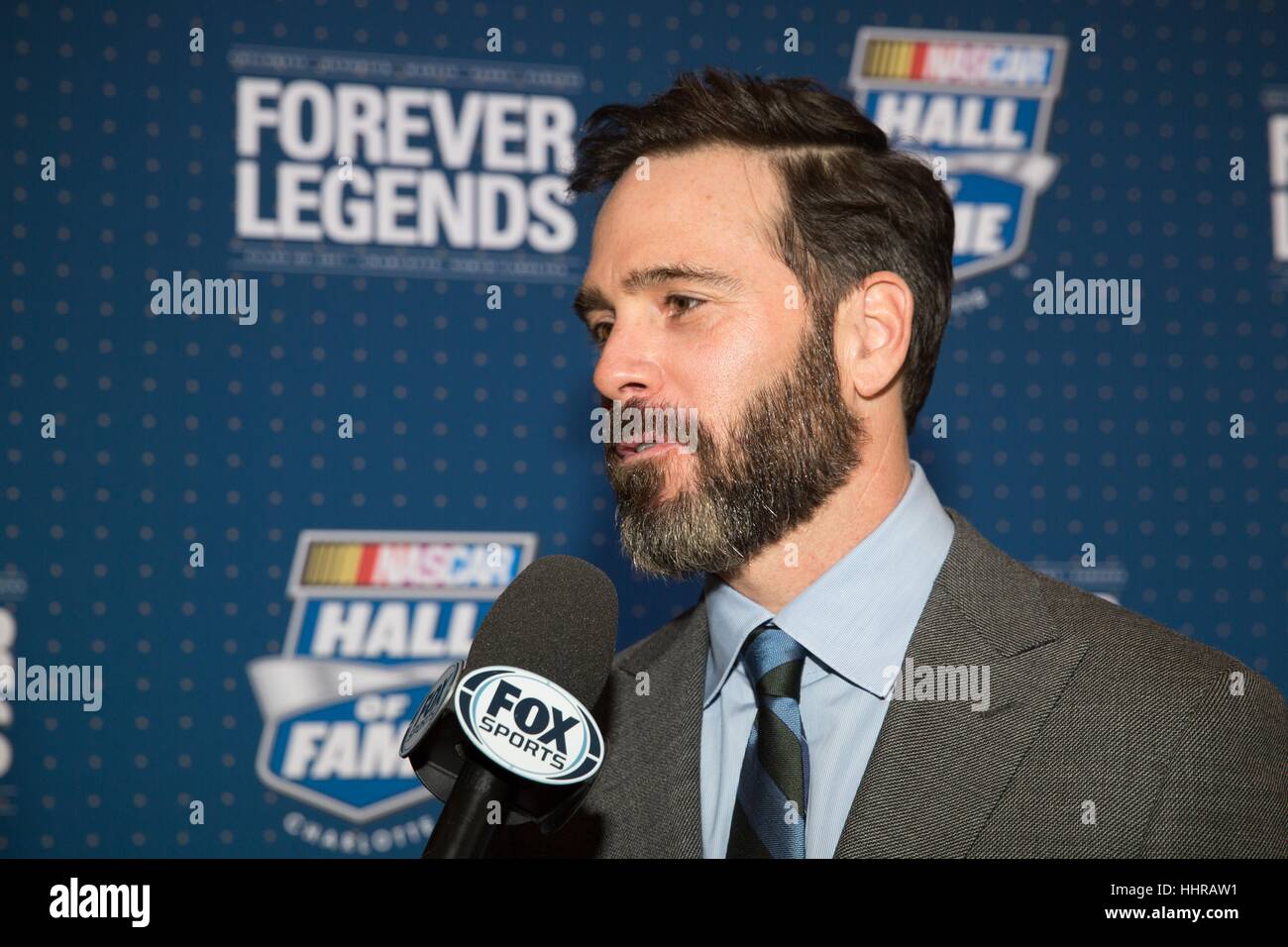 Charlotte Usa 20th Jan 2017 Jimmie Johnson On The Red Carpet At Stock Photo Alamy