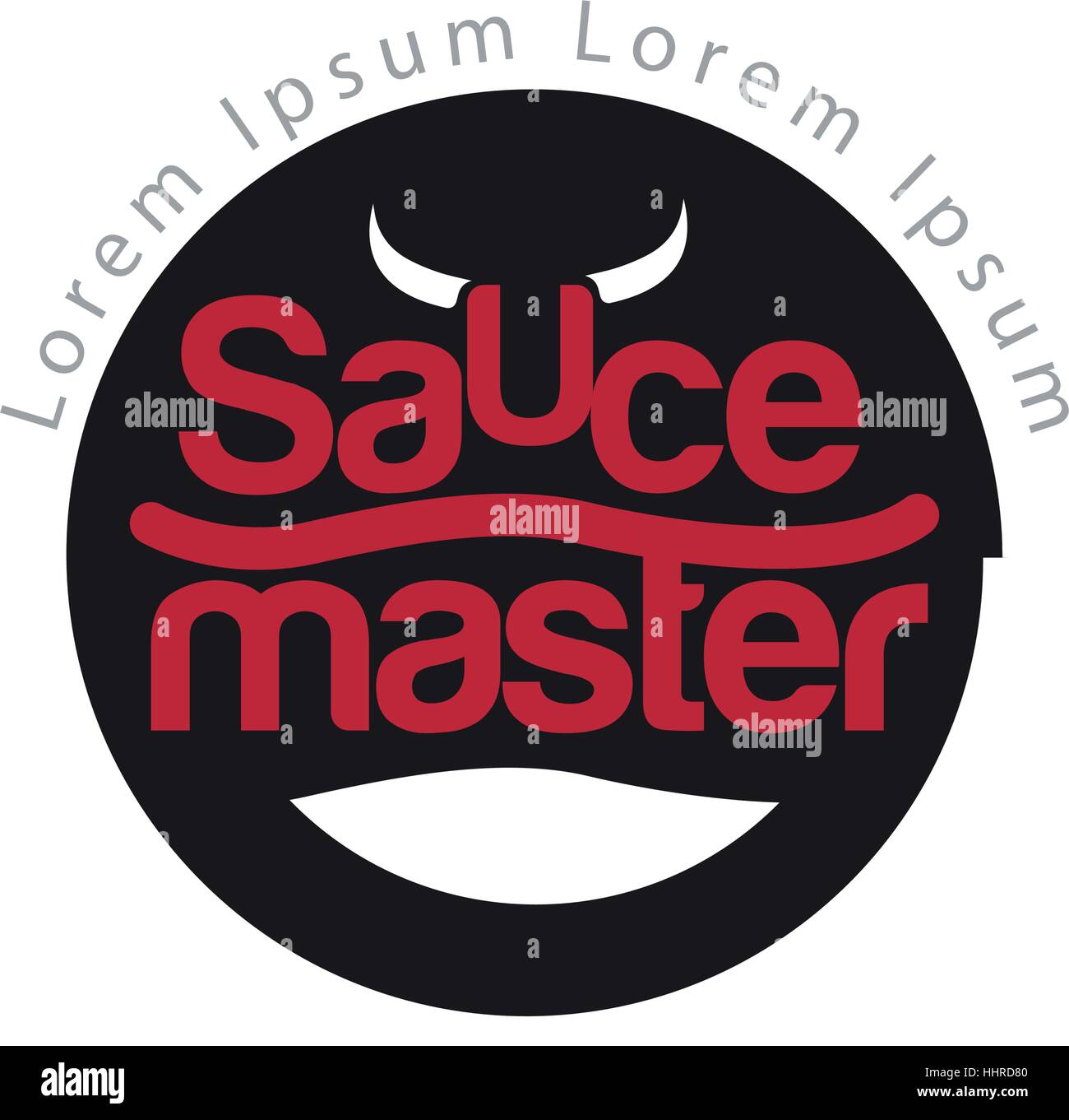 Sauce Master Logo Concept Design Stock Vector