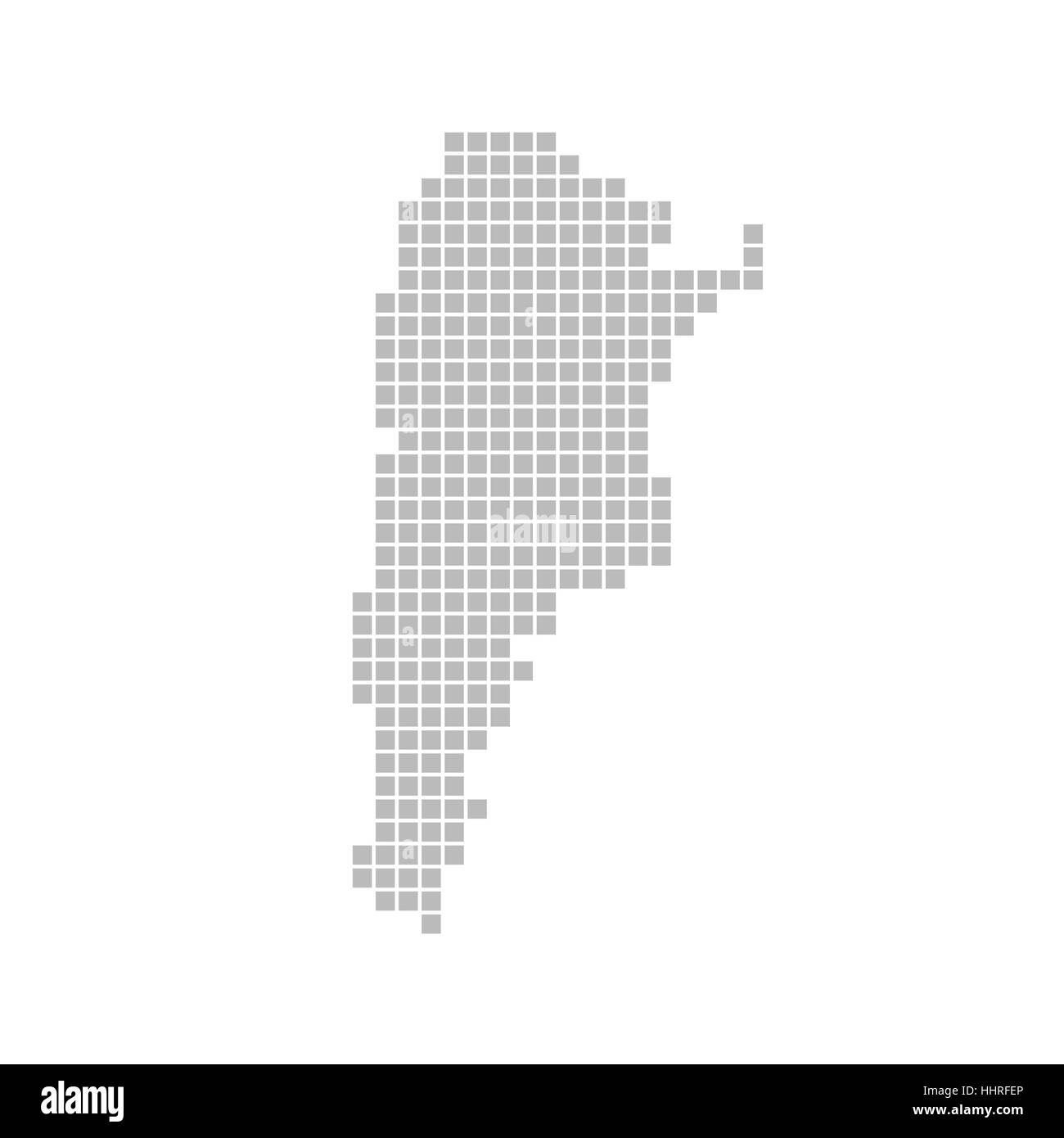 map of pixels: argentina Stock Photo
