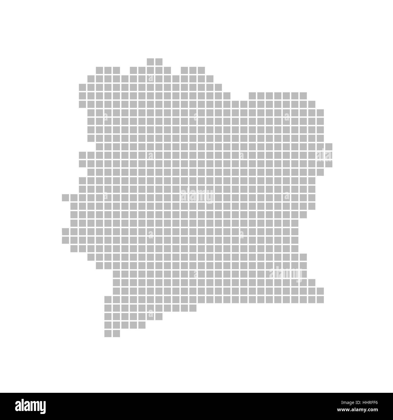 map of pixels: Stock Photo