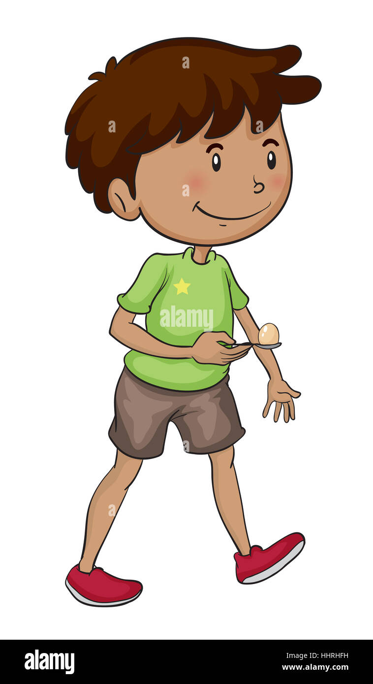 illustration of a boy on a white background Stock Photo - Alamy