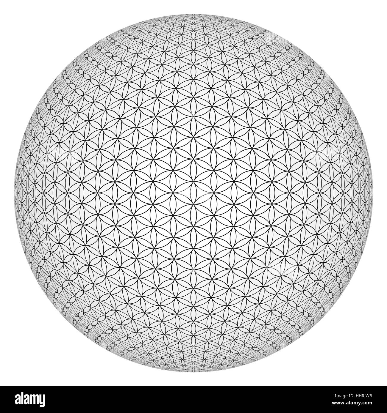 exempted flower of life 3d ball Stock Photo Alamy