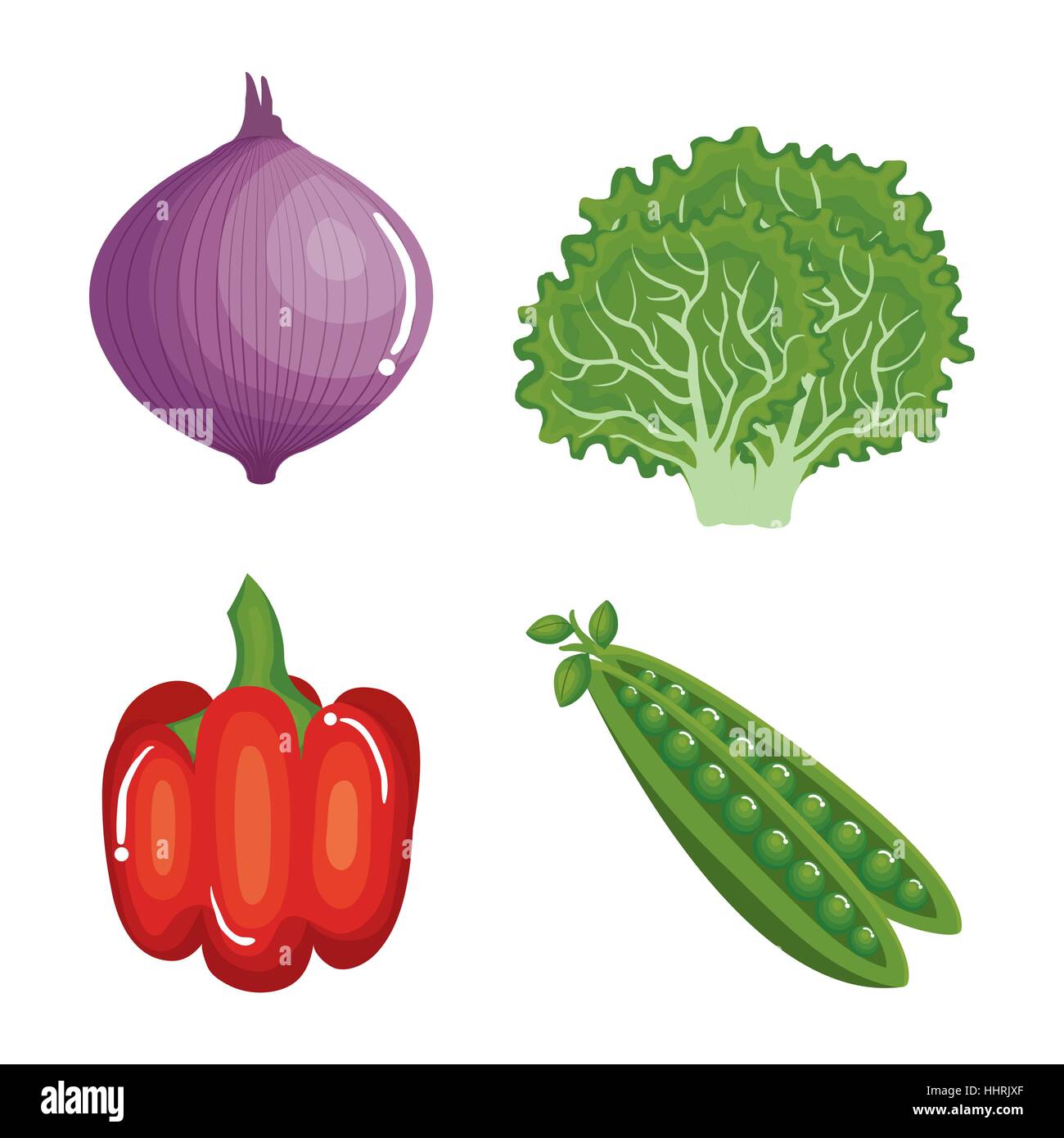 set vegetables healthy food vector illustration design Stock Vector ...