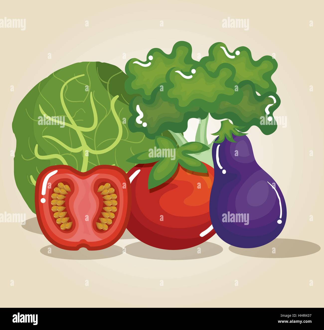 set vegetables healthy food vector illustration design Stock Vector ...