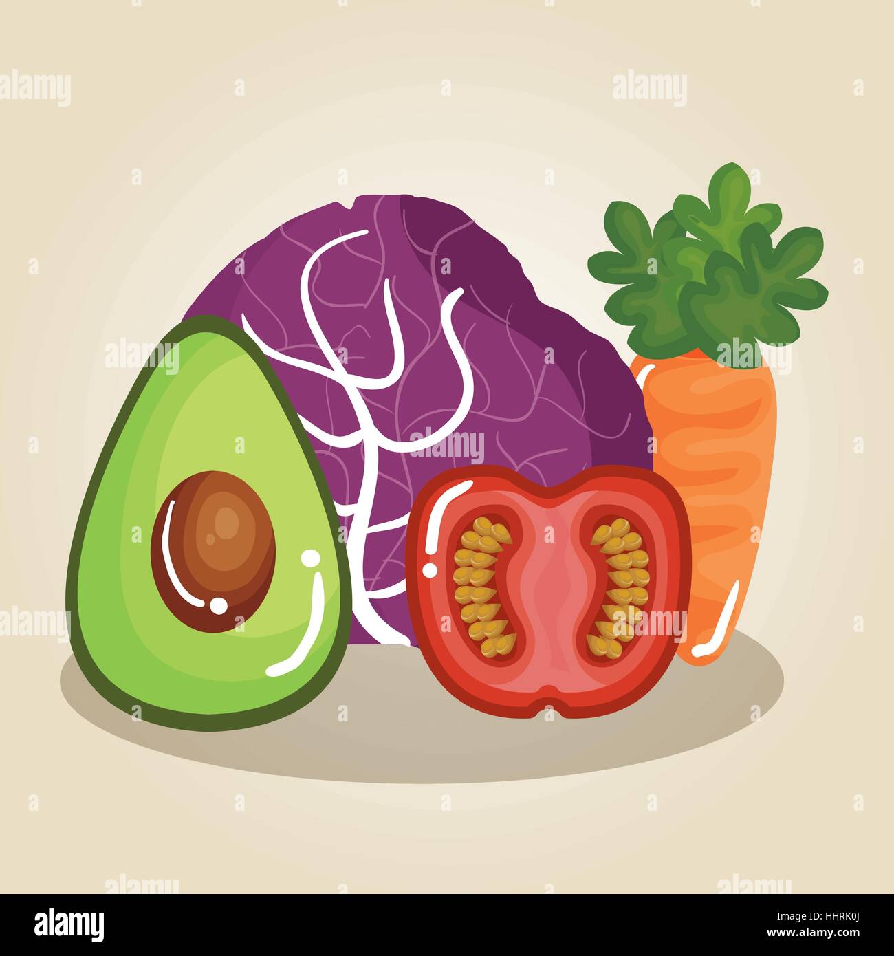 set vegetables healthy food vector illustration design Stock Vector ...