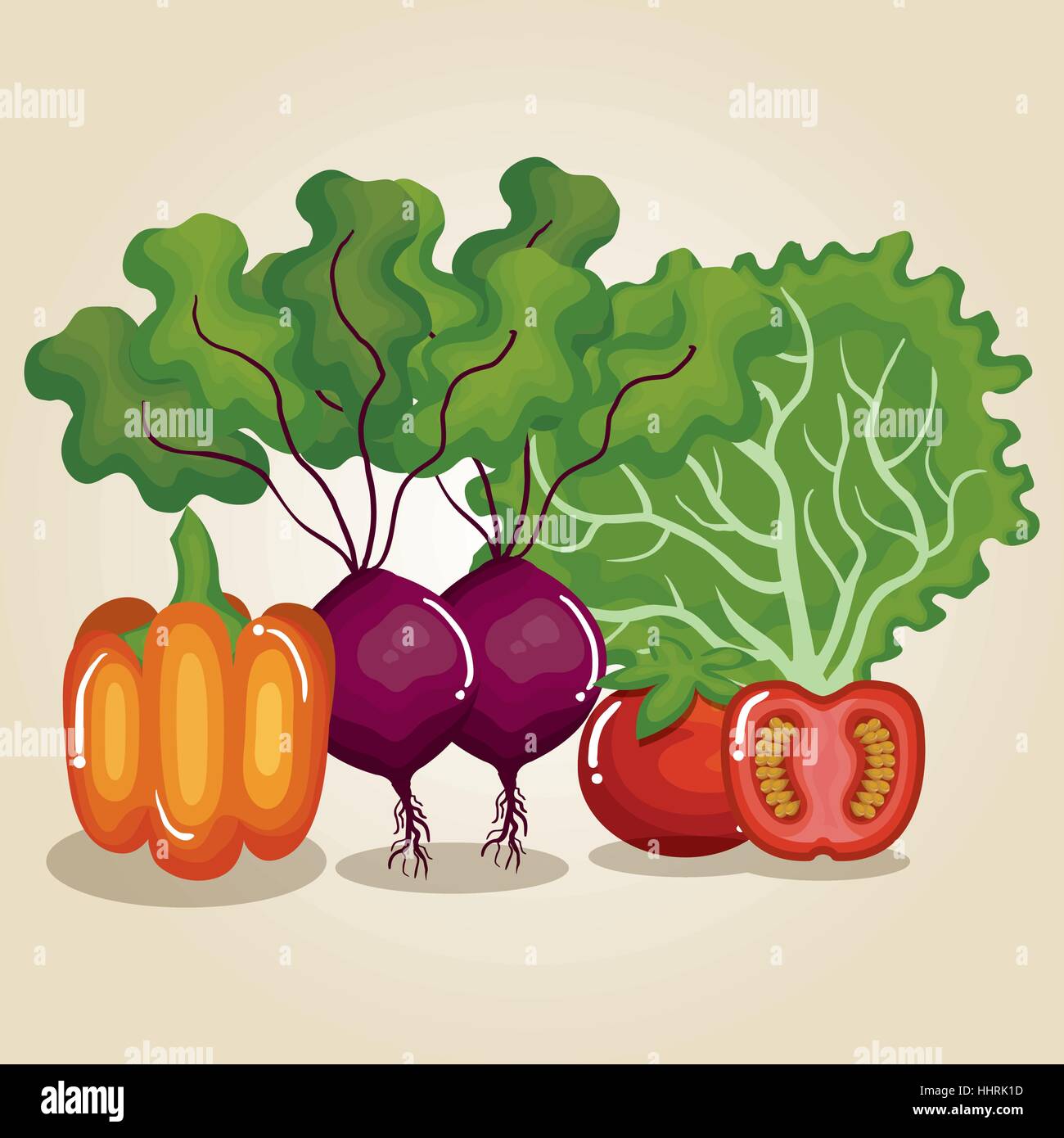 set vegetables healthy food vector illustration design Stock Vector ...