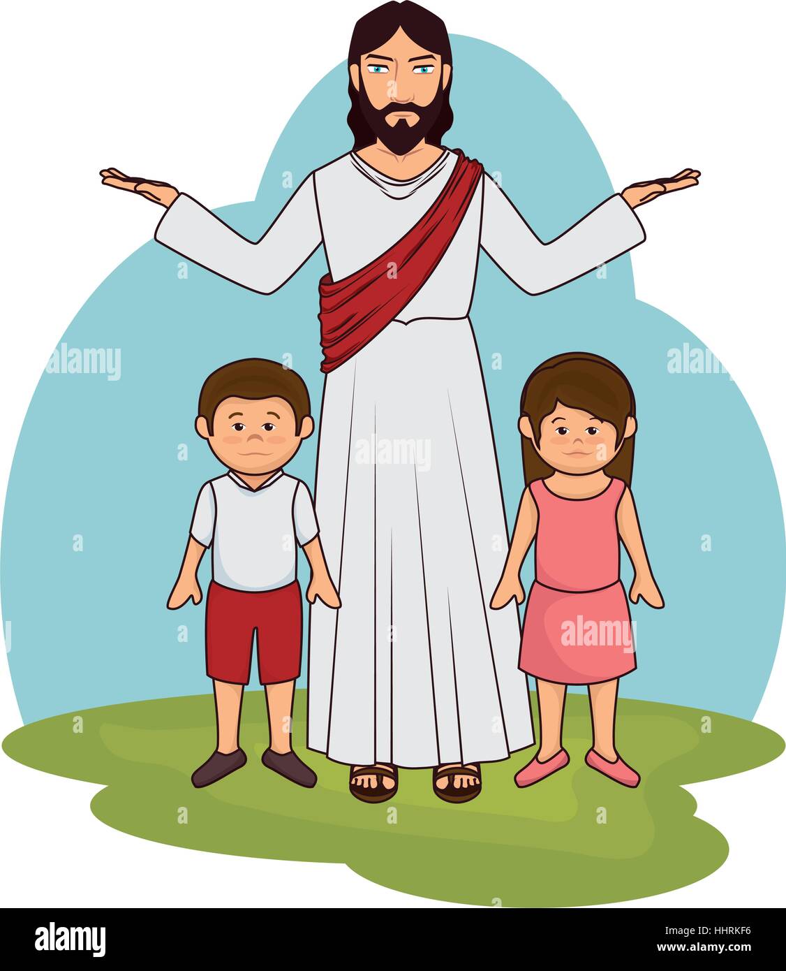 jesuschrist character religious icon vector illustration design Stock ...
