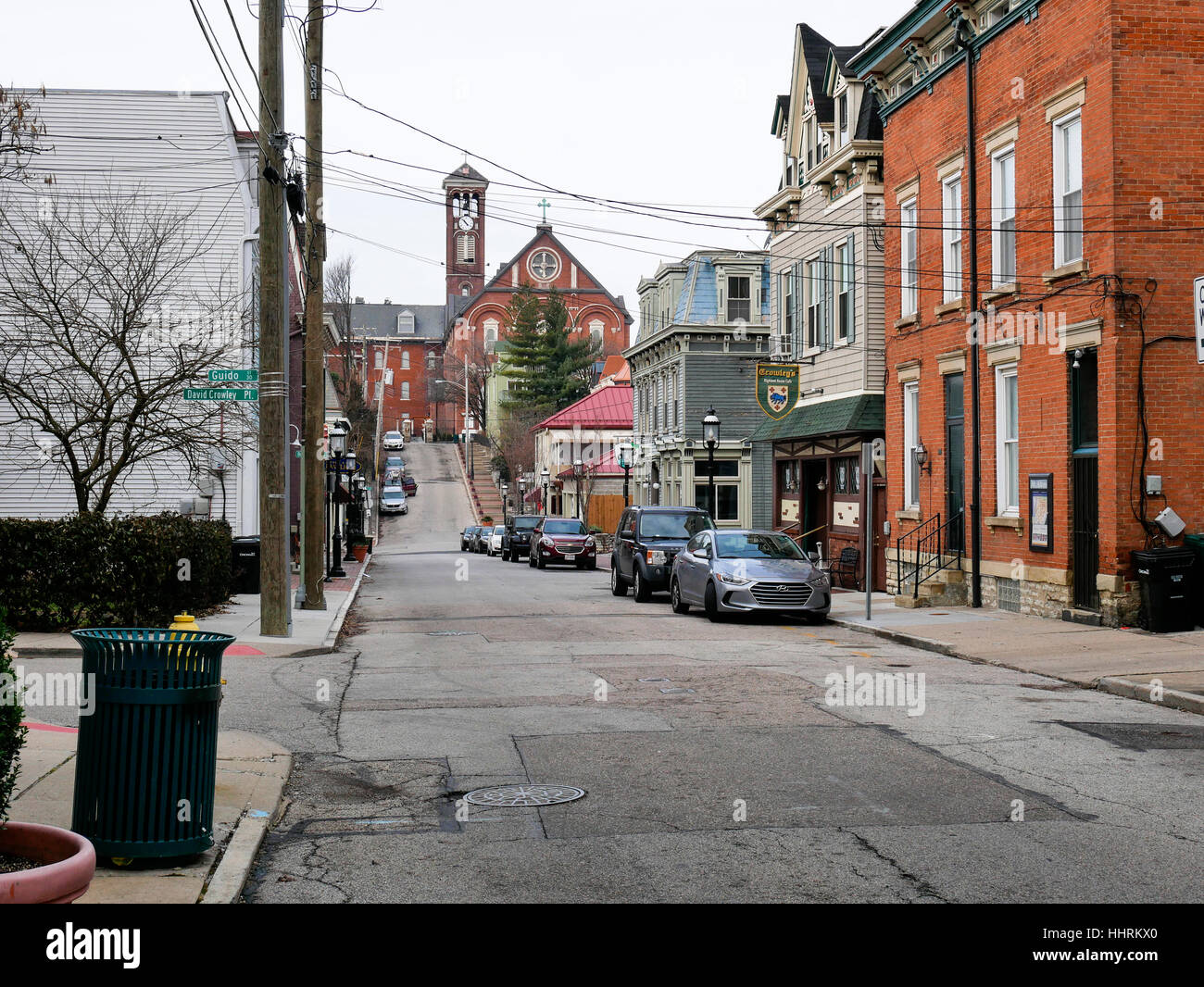 Pavilion Street, Mount Adams neighborhood. Cincinnati, Ohio Stock Photo